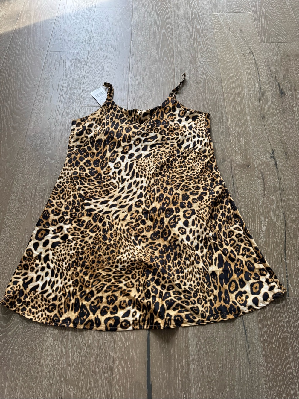 Icollection Leopard print chemise lingerie